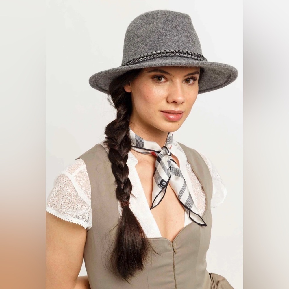 Treasure & Bond Charcoal Fedora Hat NWT
